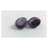 Sterling silver agate earrings