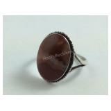 Sterling silver agate ring size 4.5