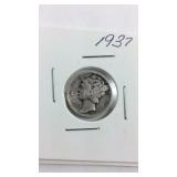 1937 Mercury dime
