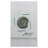1945 Mercury dime