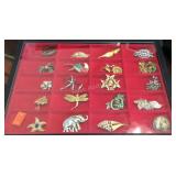 Display with brooches