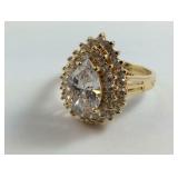 Size 12, cubic zirconia 4.5ct costume ring
