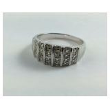 Size 10, Sterling silver CZ ring