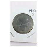1910 S Barber Half Dollar