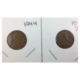 1944 Wheat Penny and 1957 D Wheat Penny