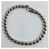 Sterling Silver Bracelet With Lobster Clasp ,