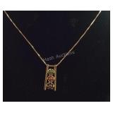 Gold Over Sterling Silver Necklace And Pendant
