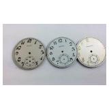 Three Faces For Pocket Watches 1 Elgin And 2