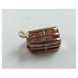 Silver Plated Charm Of A Grate Of Oranges
