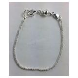 Petite Silver Plated Bracelet With Two Clasp, ,