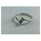 Small/Dainty Sterling Silver Ring With A Tiny