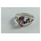 Ring With Pink Stones Similar To Pink Tourmaline