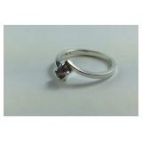 Small/Dainty Sterling Silver Ring With A Tiny