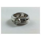 Sterling Silver Ring With A CZ Stone Accented