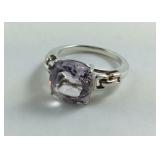 Light Lavender Colored Stone Ring Sterling Silver