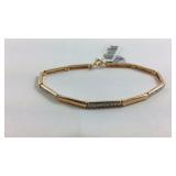 Diamond Rose Gold Bracelet .18 K Gold Over