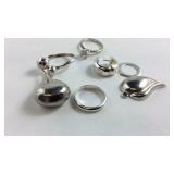 Some Silver Odds And Ends Pendant, Silver Band,