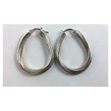 Sterling Silver Hooped Earrings , Gram Weight
