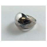 Nice Cute Sterling Silver Dome Ring , Gram Weight
