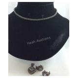 Pendant and Earring Set Vintage Necklace