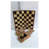 Vintage games - checker board with 2 sets of chess