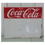 Advertising, Coca-Cola enamel metal sign board,