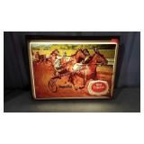 Advertising, Old Export Light Beer, lighted sign,