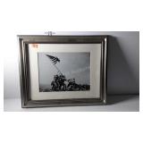 Framed and matted photo print of the Marines at