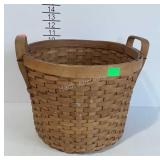 Nice splint basket with double handles 13" dia.