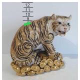 Satsuma style tiger statue, 11" long