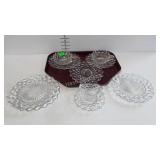 Fostoria - two 4-1/2" nappy bowls with 8" under