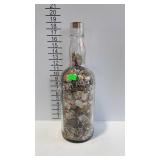 Decor, bottle of seashells