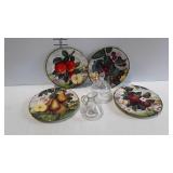 Houseware - set of 4 fruit design wall plates,