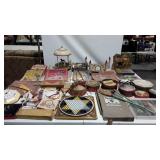 Vintage toys and games plus a few tins, sports