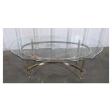 Brass And Glass top Coffee Table,