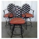 Four Home Counter Stools, heavy wrought iron