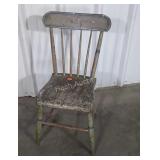Antique Painted Plank bottom Chair