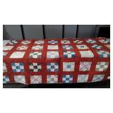 Quilt, block style, lightweight, needs cleaning,
