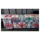 Colorful lightweight quilt, needs cleaning but in
