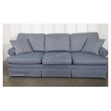 Living Room Sofa, clean blue upholstered 3