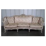 French Prov. Parlor Sofa, heavy decor carved