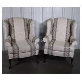 Pair of Wingback Chairs. Queen Anne in ready to
