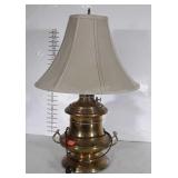 Nice early Brass Table Lamp, oil canster type
