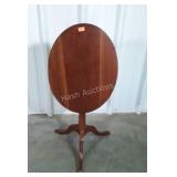 Tilt Top Table. Craftsman made Cherry oval tilt