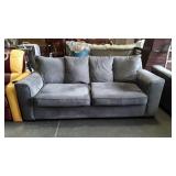 Gray Sofa, 2 cushion seating, the underside of