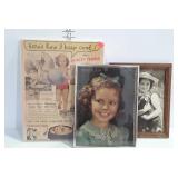Shirley Temple picture group, including newspaper