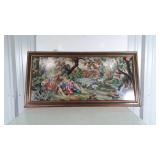 Framed Needle Point Wall Decor, 24x48"