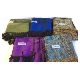 Five Paskmina scarves