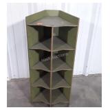 Unique Corner Style 8 cubby hole storage shelf,