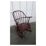 Antique Rocking Chair, Windsor Style low molded
